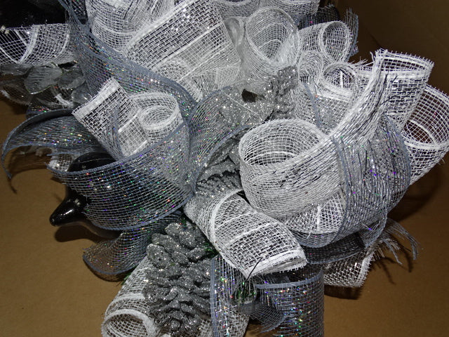 Beautiful Handmade Christmas garland wreath with Gonk