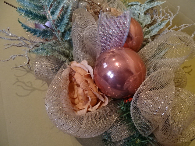 Large Handmade Christmas garland wreath with pine cones