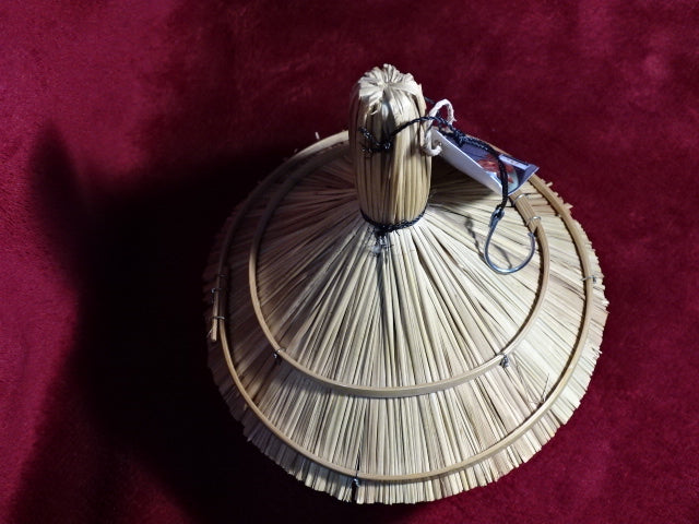 Handmade seagrass hanging bird box