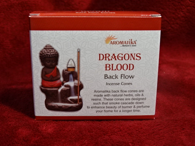 Aromatika Back Flow Incense Cones - Dragons Blood