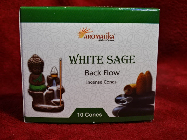 Aromatika Back Flow Incense Cones - White Sage