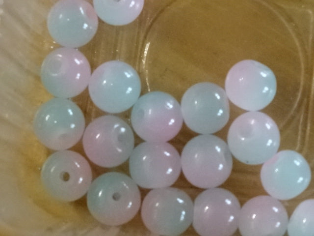 Delicate Blossom 10mm 2  Toned Glass Beads