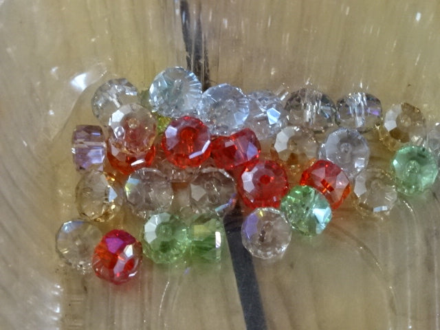 'Summertime Sparkle' random mix flat round beads
