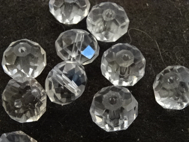 Imitation Austrian Crystal faceted rondelle 10mm