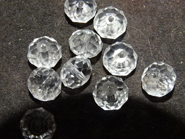 Imitation Austrian Crystal faceted rondelle 10mm