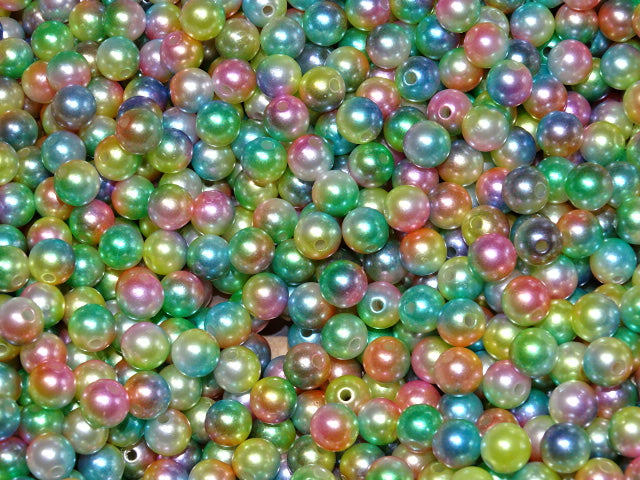 'Mermaid' 8mm recycled plastic lightweight beads