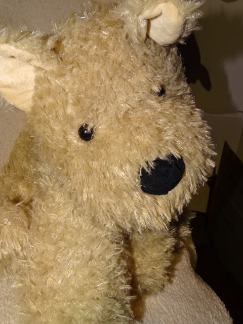 Adorable Soft Toy Floppy Plush Brown Terrier Dog  Approx 40cm Long