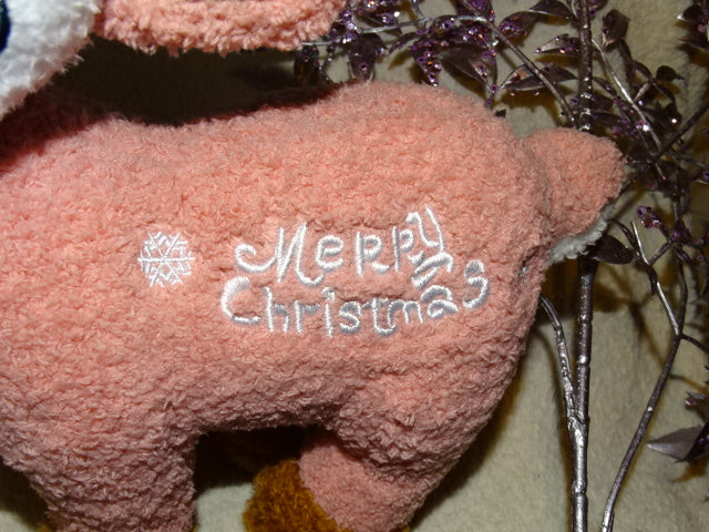 Cute Plush Merry Christmas Reindeer  25cm Long x 17cm High (approx)