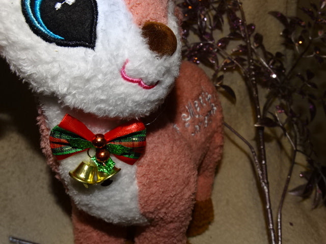 Cute Plush Merry Christmas Reindeer  25cm Long x 17cm High (approx)