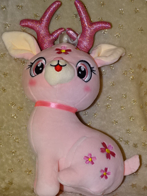 Velvet Feel Soft Plush Reindeer Toy  30cm H x 10cm  W  (approx)
