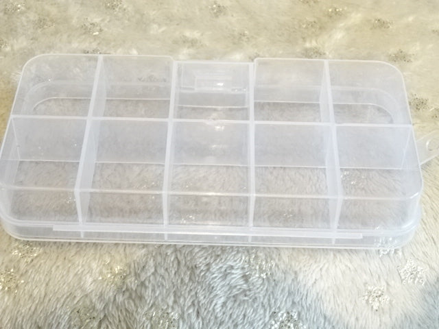 Mini Storage Box With 10 Compartments  5 Inches Wide  x 1 inch Deep (approx)