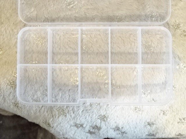 Mini Storage Box With 10 Compartments  5 Inches Wide  x 1 inch Deep (approx)