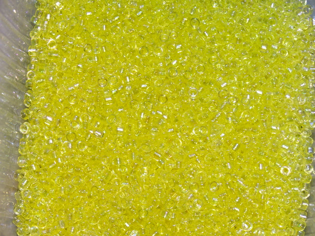 Transparent Yellow Ab Rainbow  Miyuki Delica  3mm  (8/0)