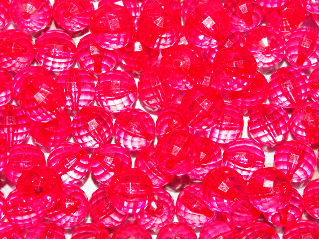 Big N Bold 'Transparent Salmon'   20mm  Faceted Acrylic Beads