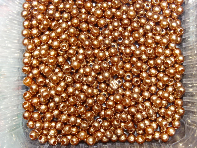 Simply 'Choco Brown'  4mm Acrylic Pearls