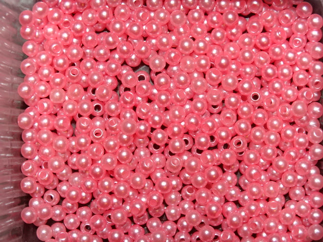 Simply 'Mid Pink' 4mm Acrylic Pearl Beds
