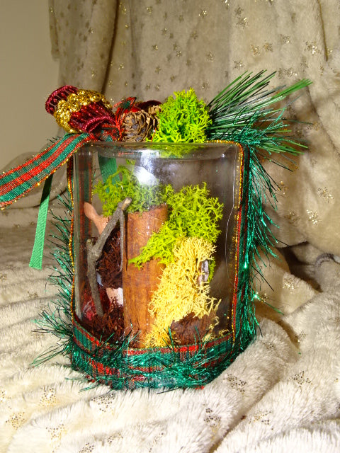 Doe and Fawn Decorative Diorama in Plastic Jar