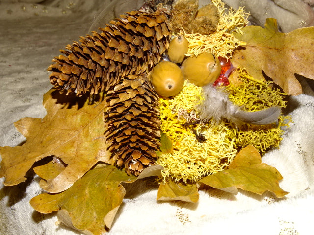 Handmade Festive Owl Diorama in Glass Dome / Jar