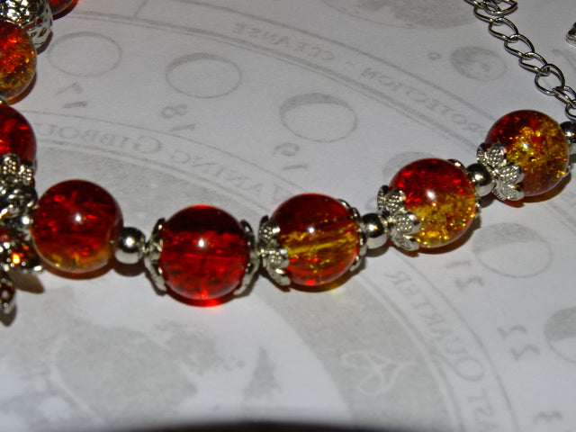 'Bling Of Fire'  Adjustable Handmade Gift Bracelet