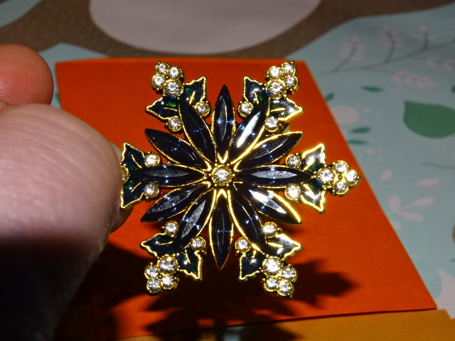 Sparkling Snowflake Festive Brooch