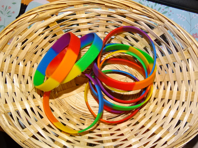 Rainbow / Pride Rubber Bracelet / Bangle / Friendship Band