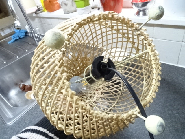 Natural Rattan Table Lamp  ( Bulb Included )  Natural