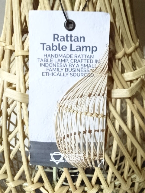 Natural Rattan Table Lamp  ( Bulb Included )  Natural