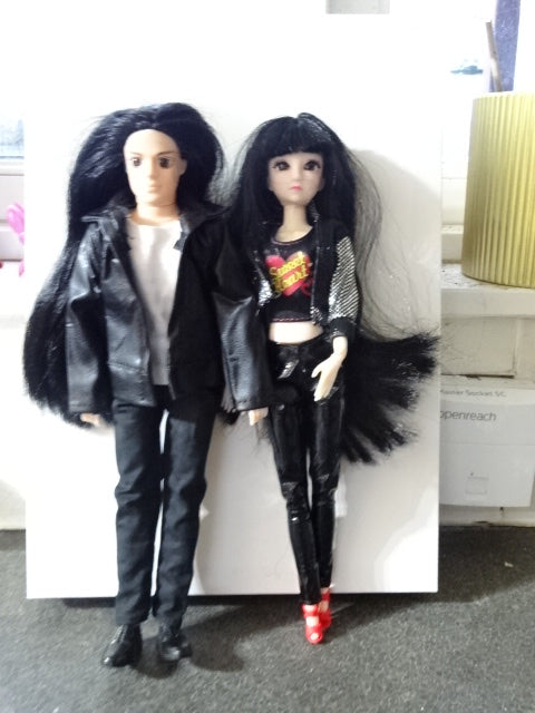 'Simone And Lonnie'  Rock / Goth / Couple    30cm Ball Joint Dolls