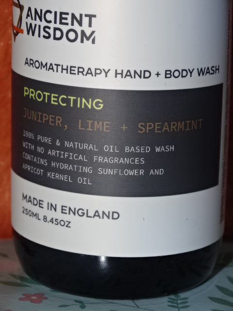 Fragranced Hand And Body Wash 'Protecting'  Lime, Spearmint and Juniper  250ml
