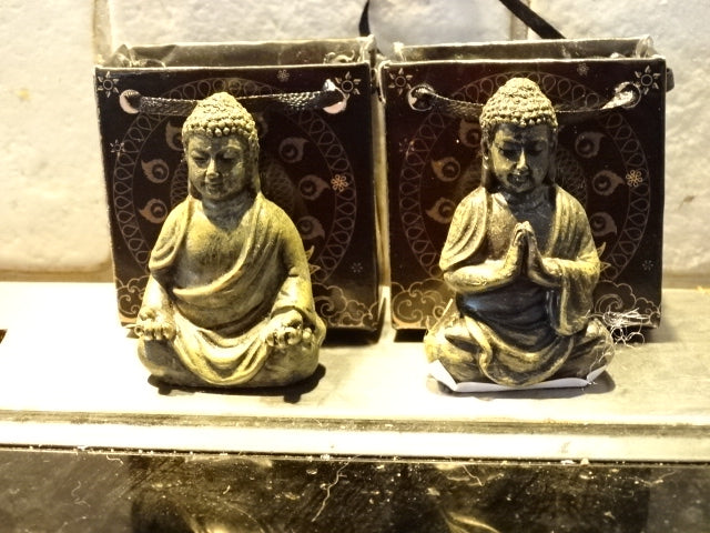 Mini 'Buddha In A Bag'   Resin Figures