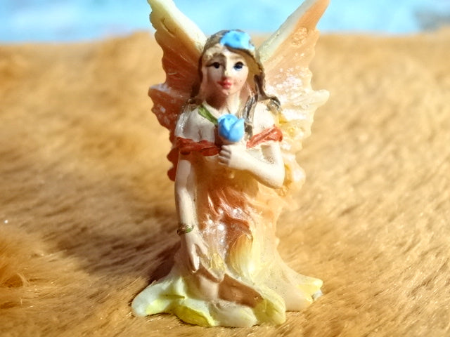 Set of 7 Resin Garden Fairies Plus Resin Rock Display