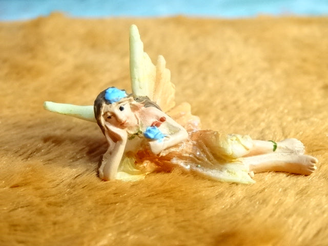 Set of 7 Resin Garden Fairies Plus Resin Rock Display
