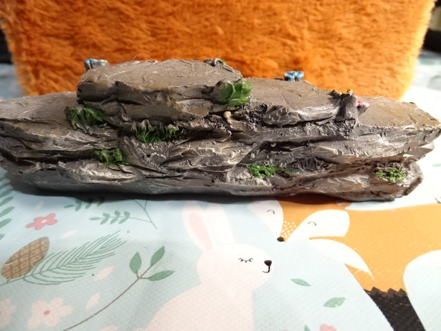 Set of 7 Resin Garden Fairies Plus Resin Rock Display