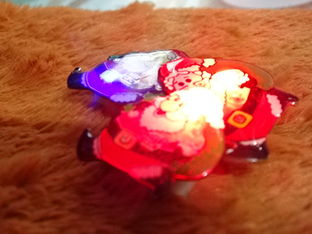Cute Flashing LED Santa Brooches