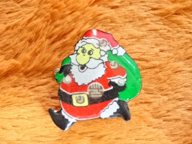 Cute Flashing LED Santa Brooches