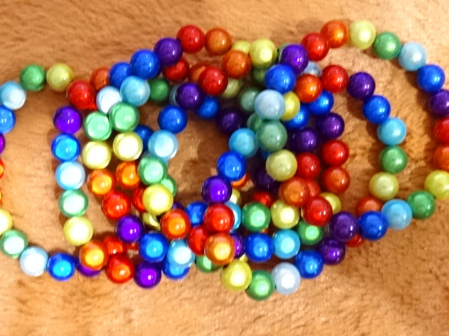 Miracle Beads Rainbow Elastic Bracelets