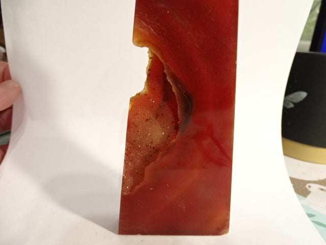 Polished Red Jasper Druzy  14 x 6cm (Approx)