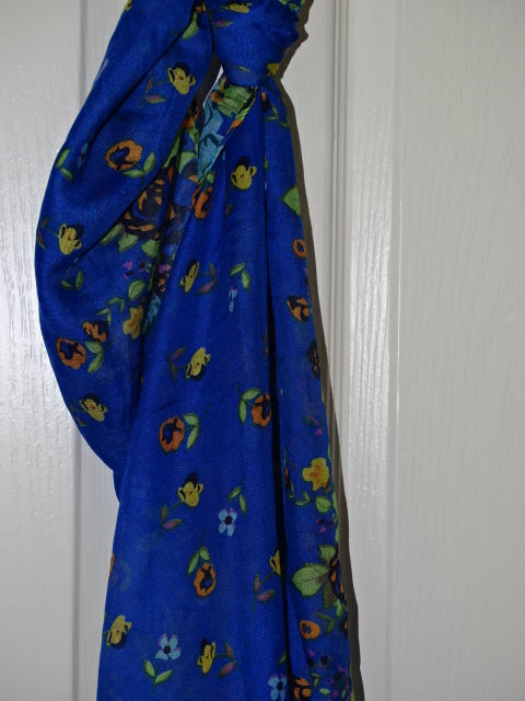 Spring / Summer Weight Soft Woven Polyester Cotton Scarves / Shawl