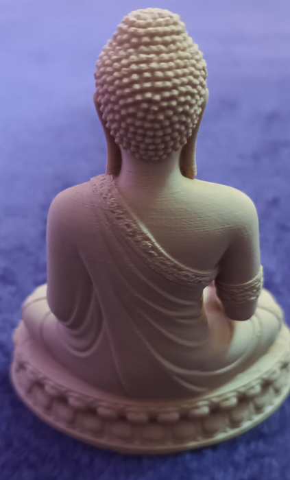 Buddha 10cm tall 3D printed in wood PLA
