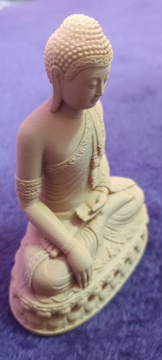 Buddha 10cm tall 3D printed in wood PLA