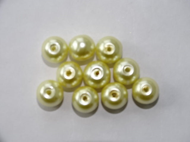 Ivory Silk Glass Pearl 8mm