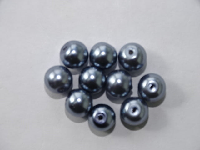 Rich Dove Grey Glass Pearls 8mm
