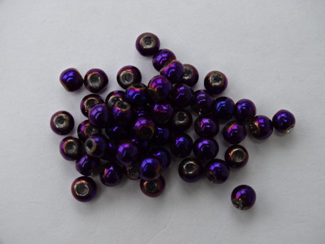 'Violet Demoiselle'   4mm Bubble Bead