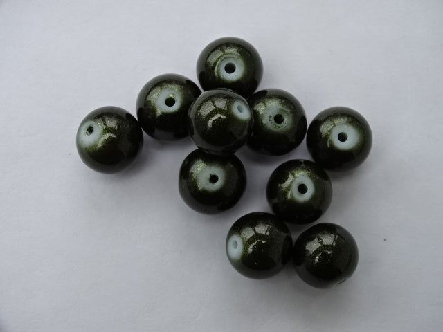 Gold Shimmer 'Dark Forest Green' 10mm