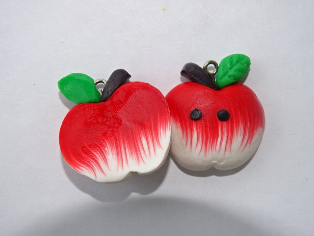 Cute Big Apple Pendant Red and White
