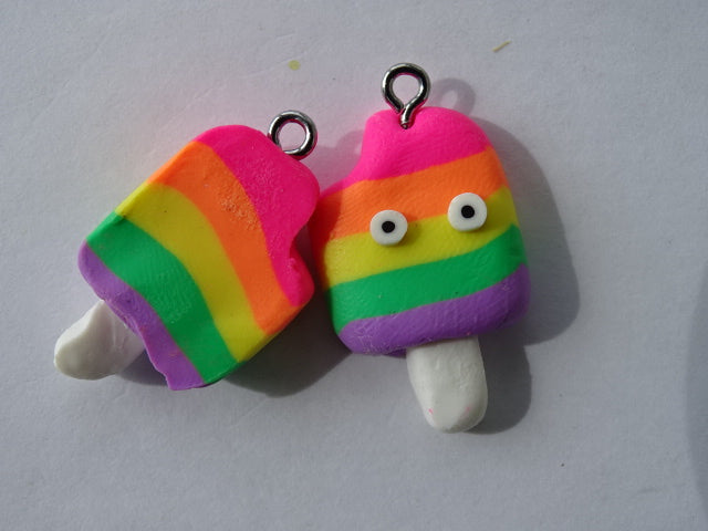 Cute 'Neon' Ice Lolly Polymer Clay Charm