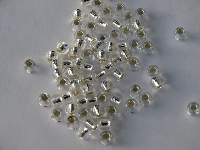 Toho size 6 Silver Lined Crystal