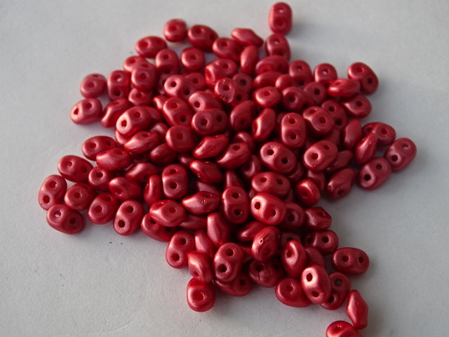 Matubo Superduo Beads Pastel Dark Coral