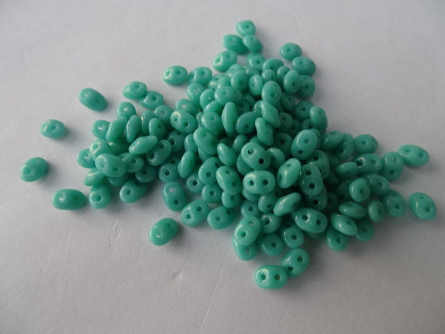 Matubo Superduo Beads Opaque Turquoise Green