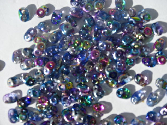 Matubo Superduo Beads Transparent Aquamarine Vitrail